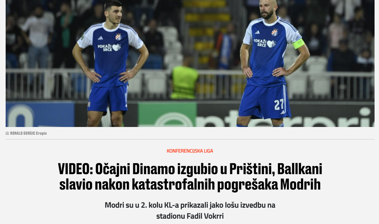 Ballkani vs Dinamo