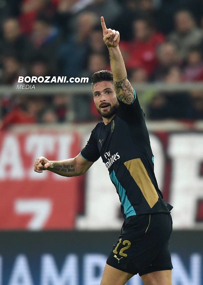 Giroud historik, kualifikon Arsenalin