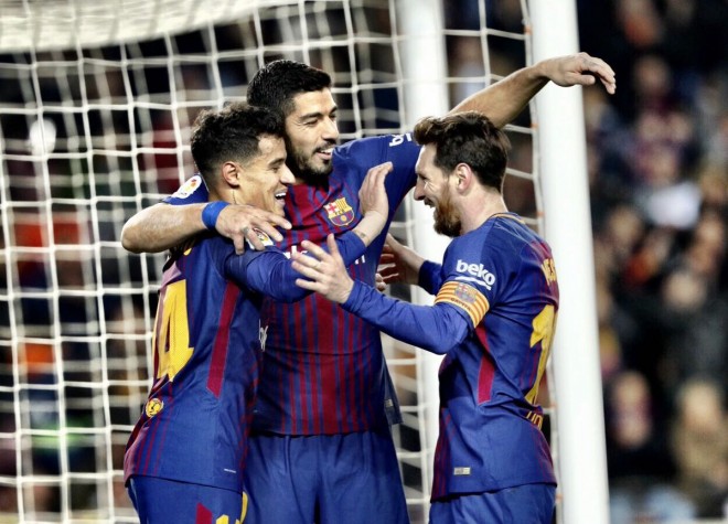 Suarez 3, Messi 2, Cou 1, Barcelona fiton