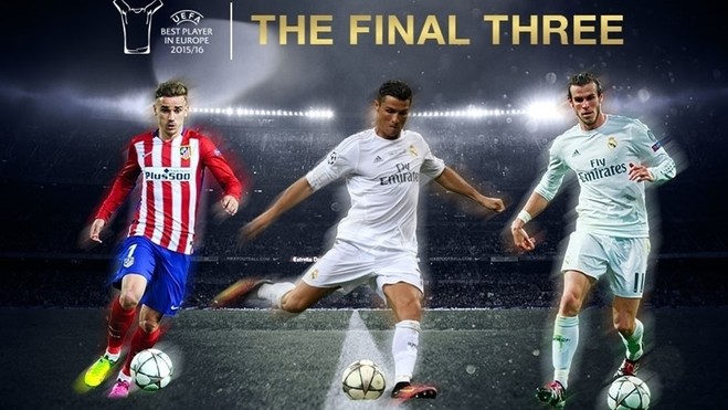 Griezmann, Ronaldo e Bale, për më të mirin e vitit