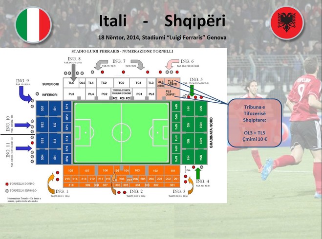 Biletat Itali - Shqipëri, të hënën në shitje