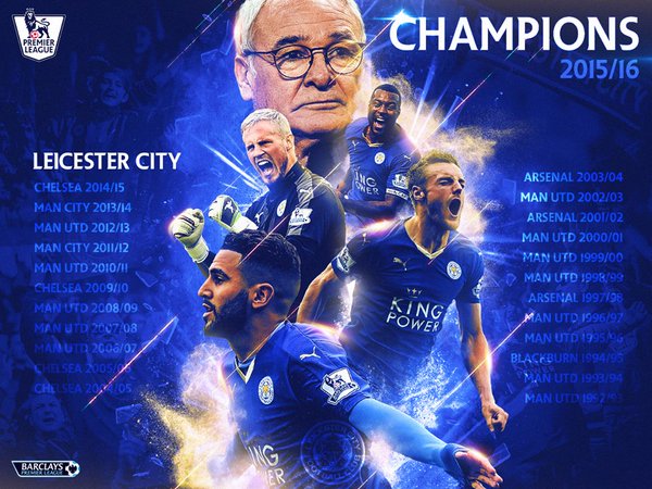 Leicesteri kampion i Premier Leagues!
