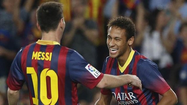 Neymar e Messi sjellin fitoren