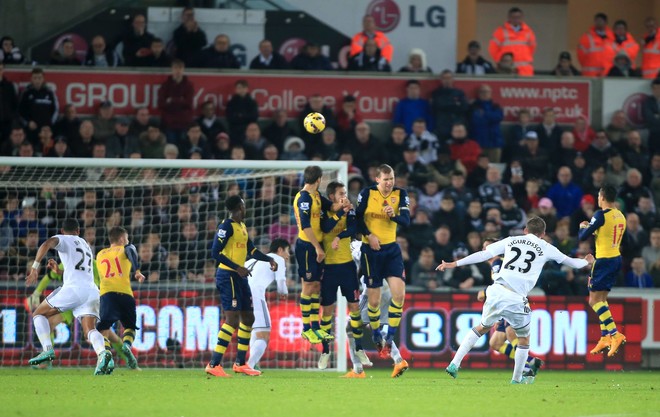 Swansea përmbys Arsenalin