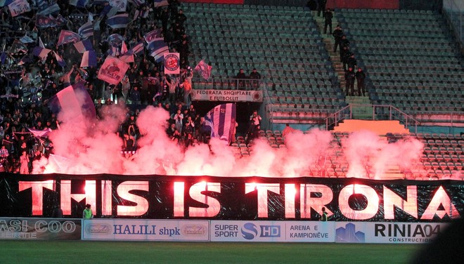 Tirana fiton derbin
