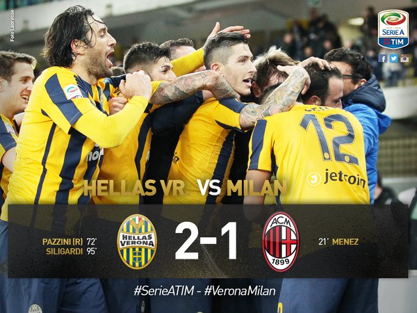 Edhe Verona e fundosur mposht Milanin