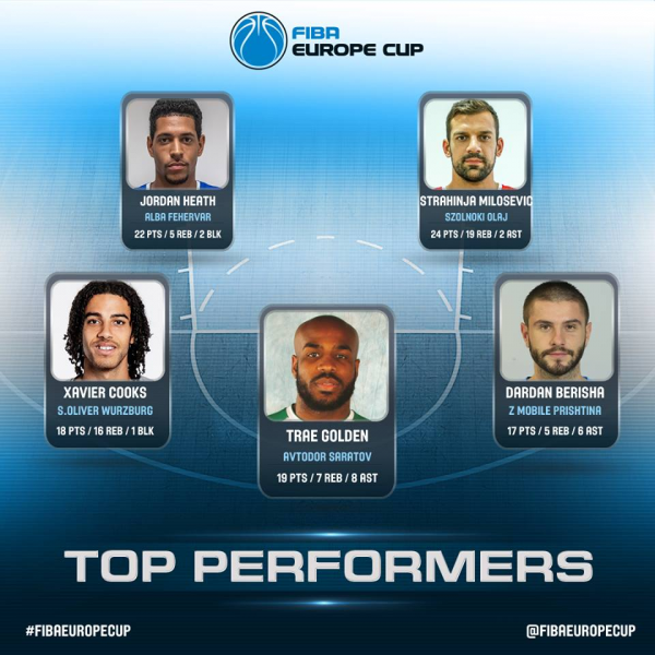 Dardan Berisha në TOP 5-shen e FIBA Europe Cupit