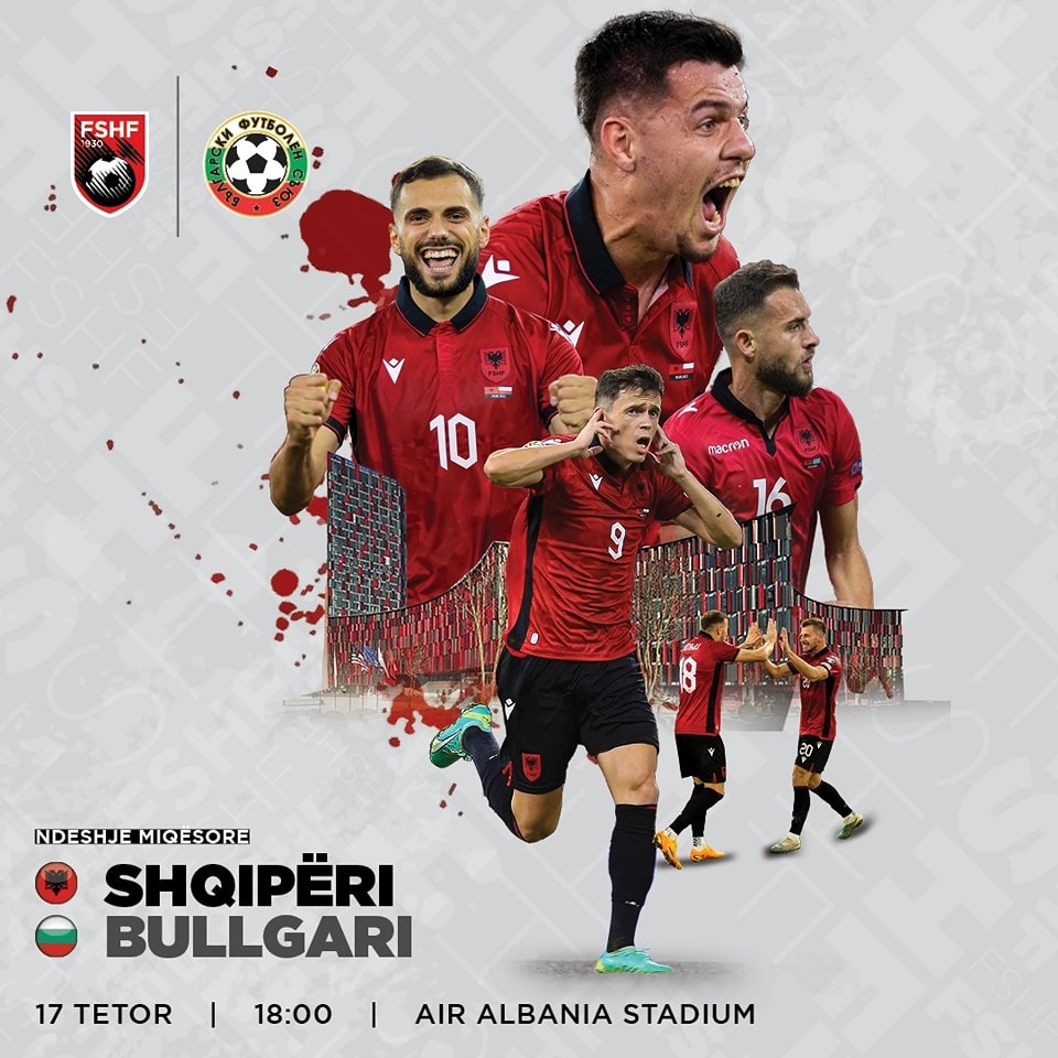 Albania vs. Bulgaria, match poster
